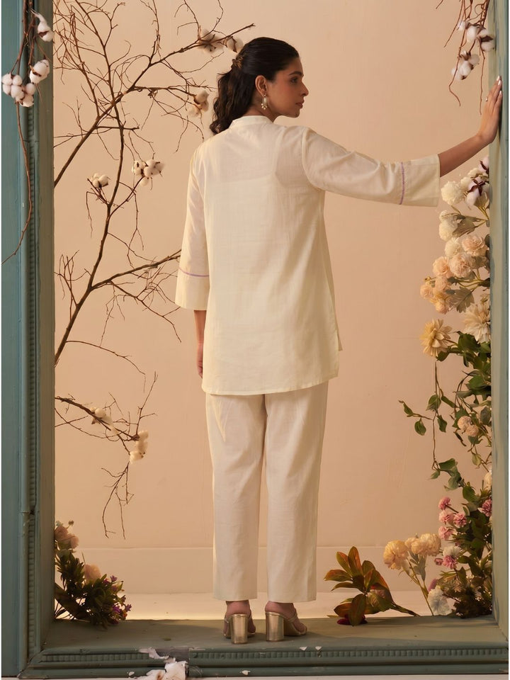 Tisca Harp embroidery Co-ord Set