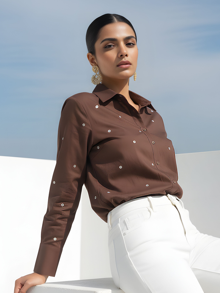 Ivanka Hazel Embrodiery Cotton Shirt