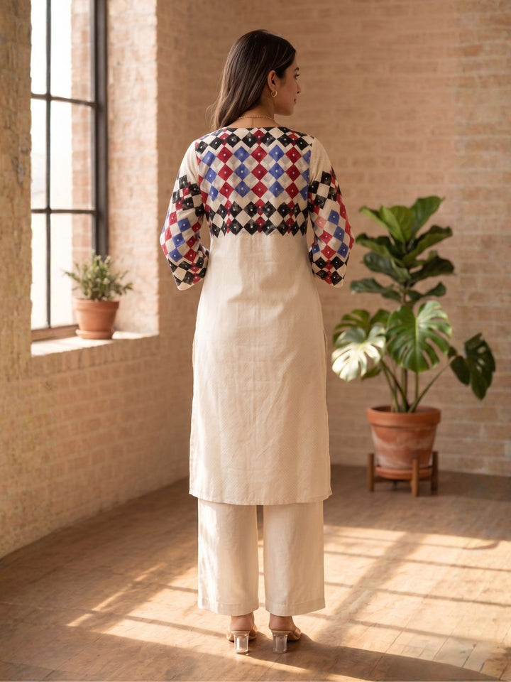Swades porcelain cotton kurta pant set