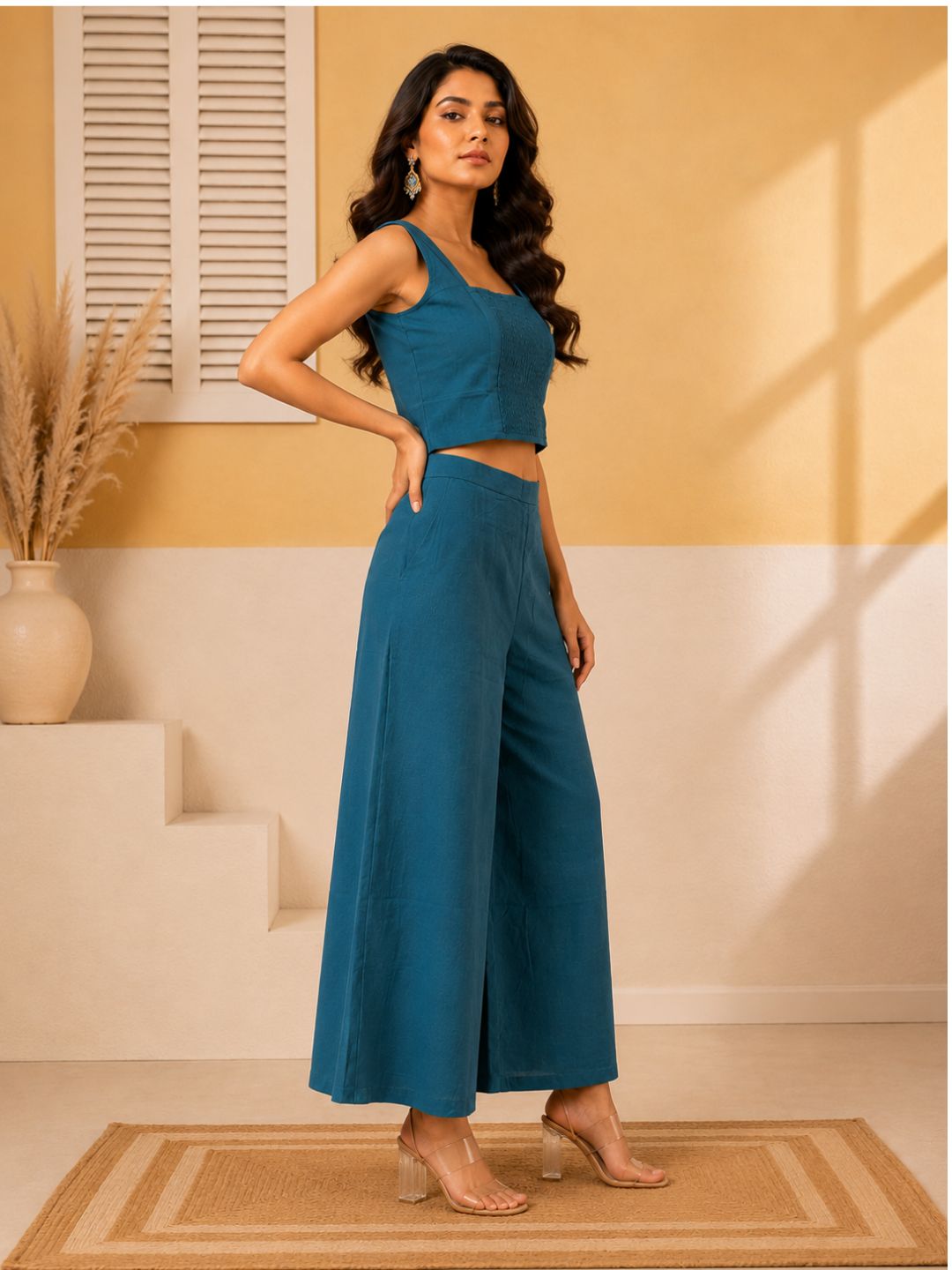 Chaitri Teal Fusion 3 pc set