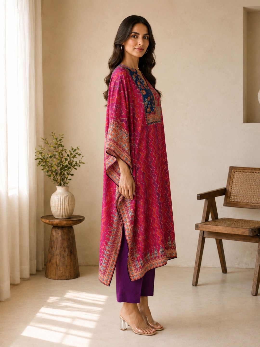 Maurya Ruby Premium Muslin Kaftan Pant Set