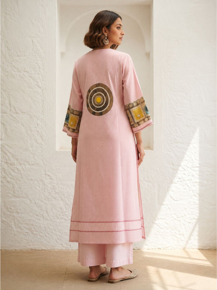 Virosh Softpink cotton kurta pant set
