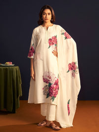 Itrh carnation cotton linen suit set