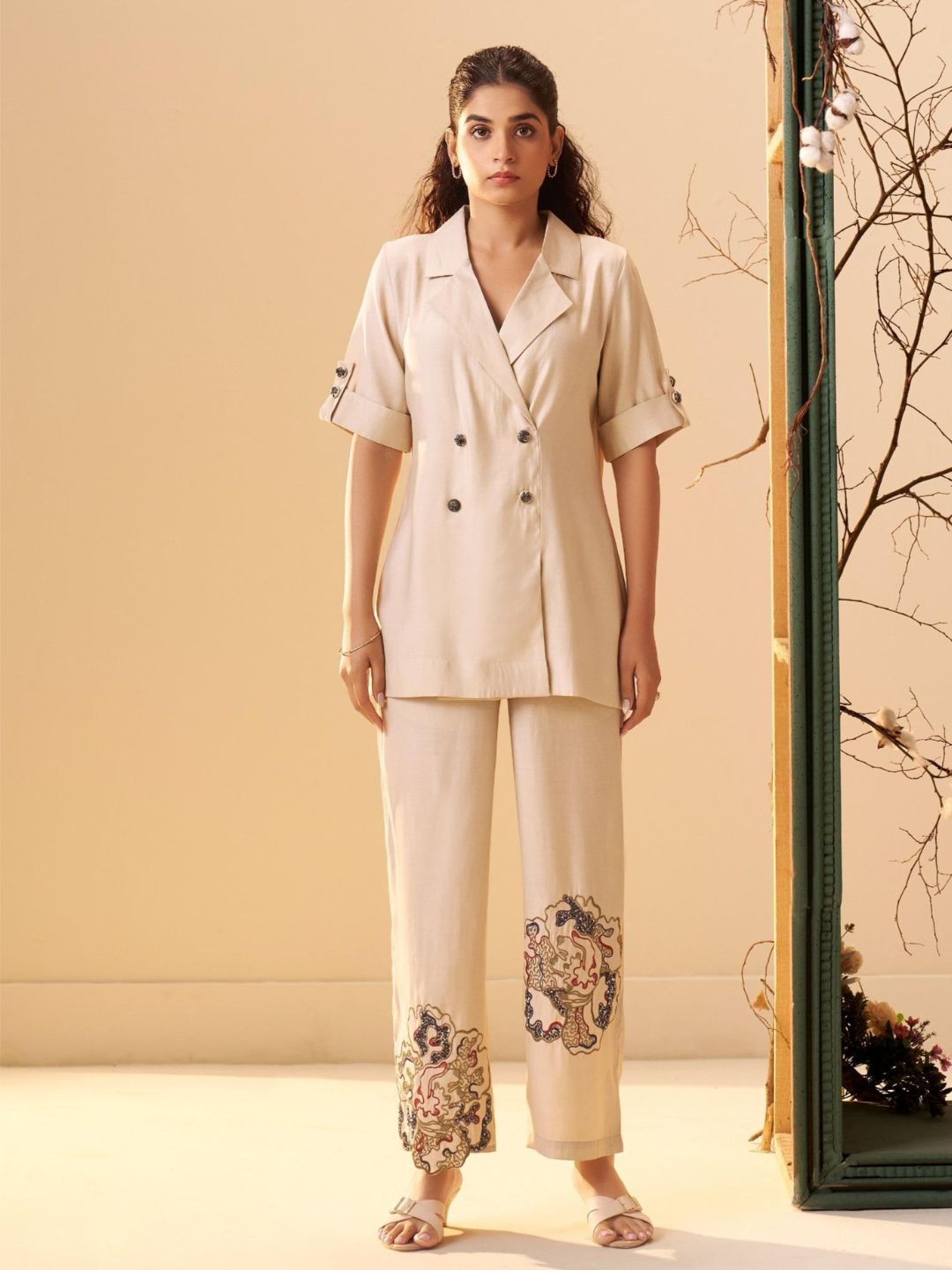 Tisca Tuscan embroidery co-ord set