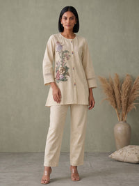 Gaur Tyran Embroidery Embroidery Cotton Co-Ord Set
