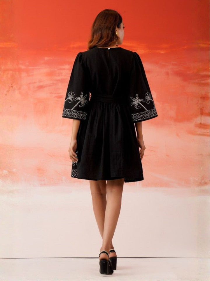 Tatva anchor embroidery cotton dress