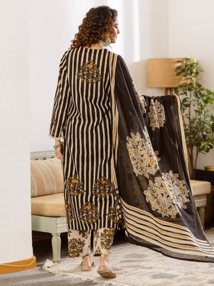 Kamli Sable Cotton Suit Set