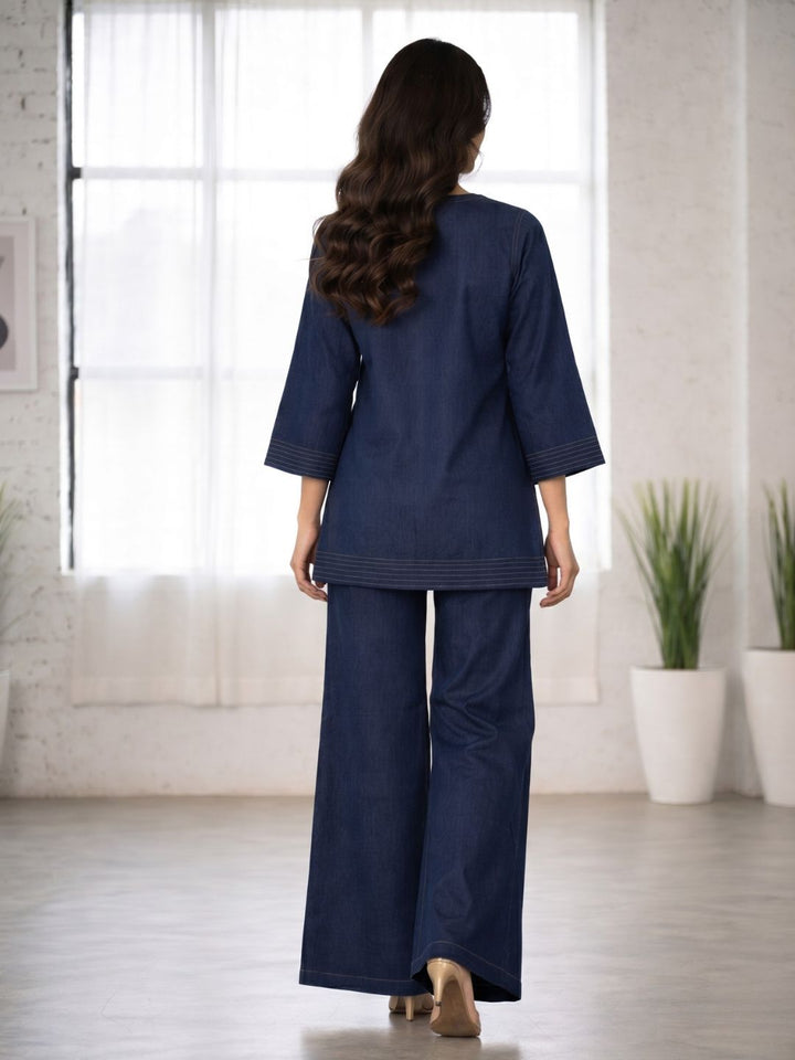 Prisha Denim Cotton co-ord set