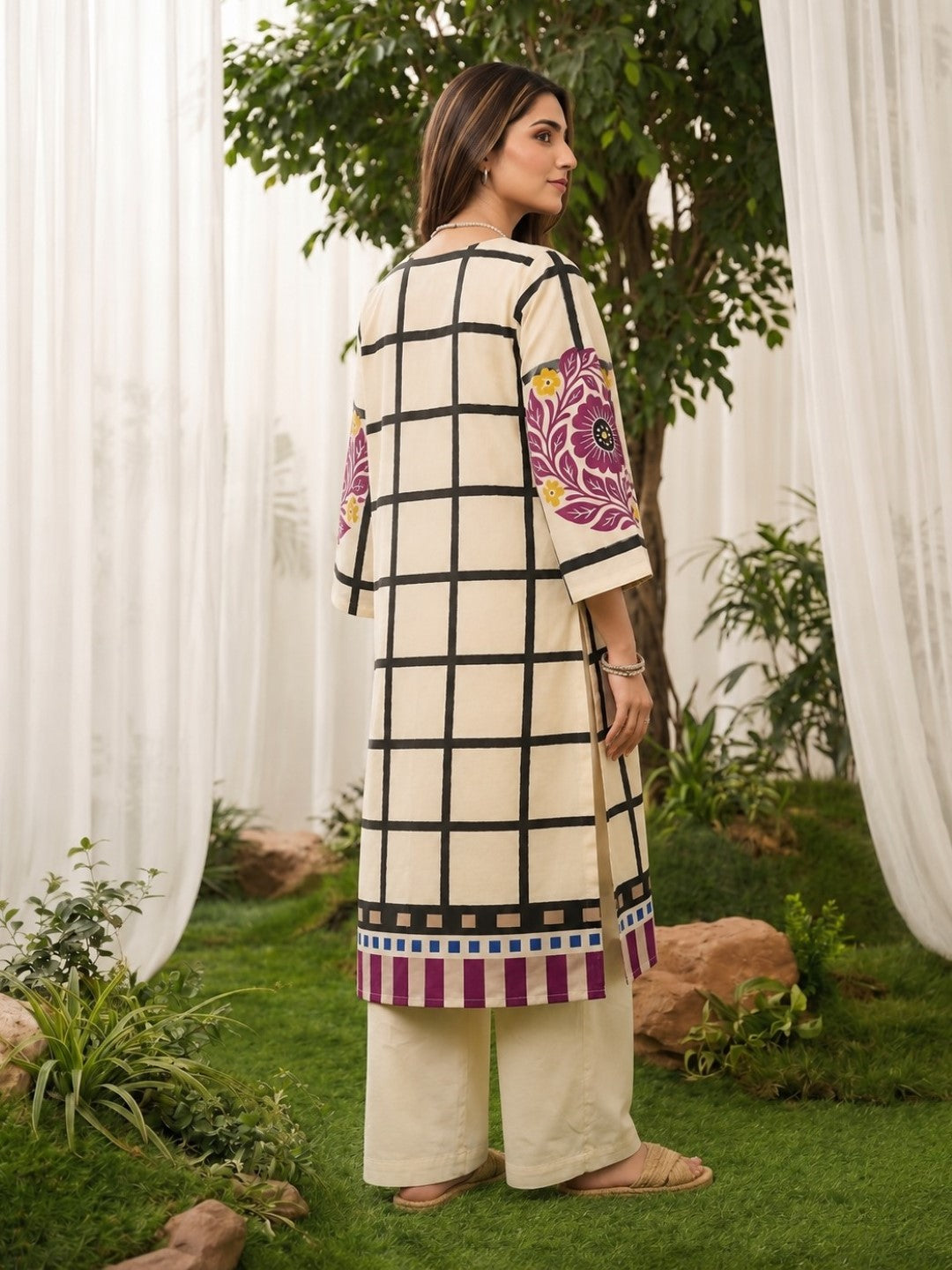 Virosh taffy cotton printed kurta pant set