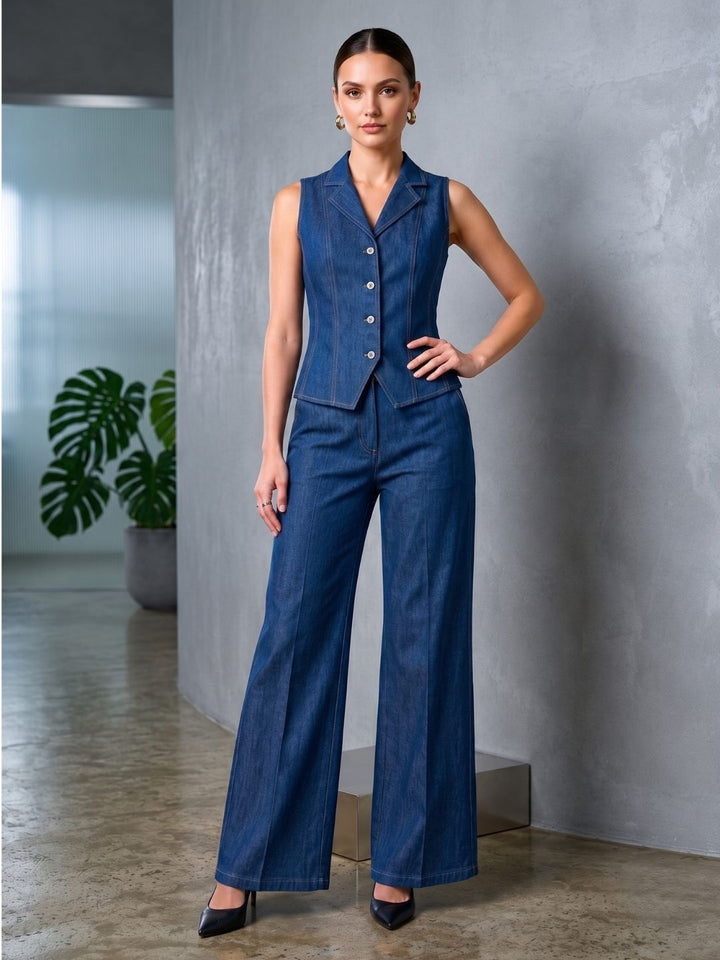 Prisha Cloud Denim Co-ord Set