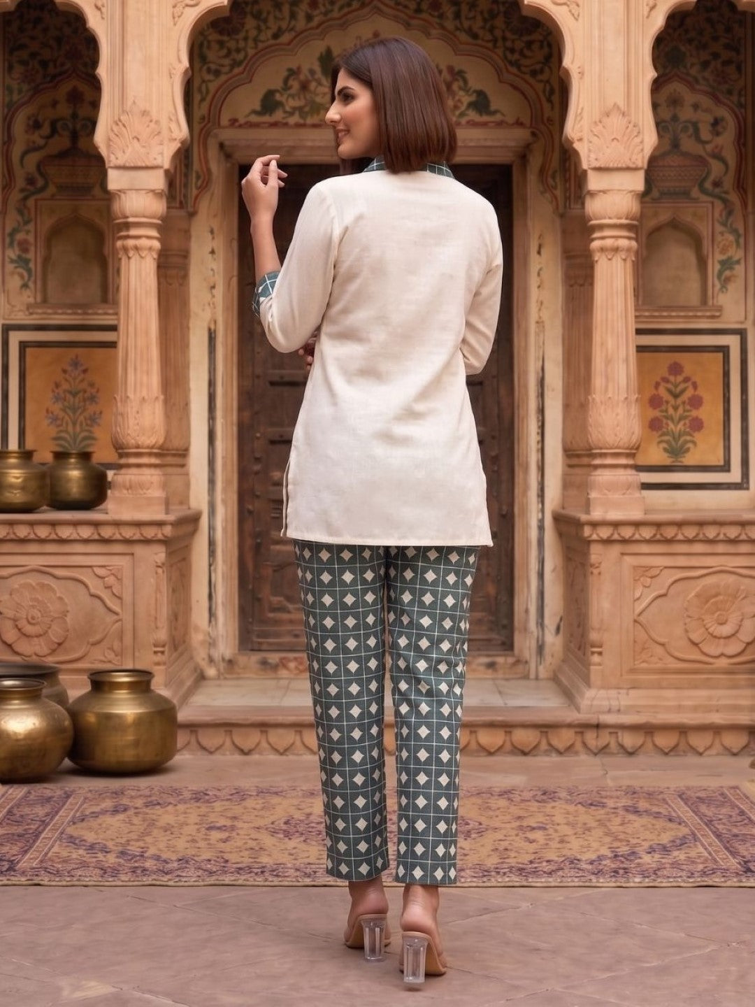 Vibha Peacock Printed Co-ord Set