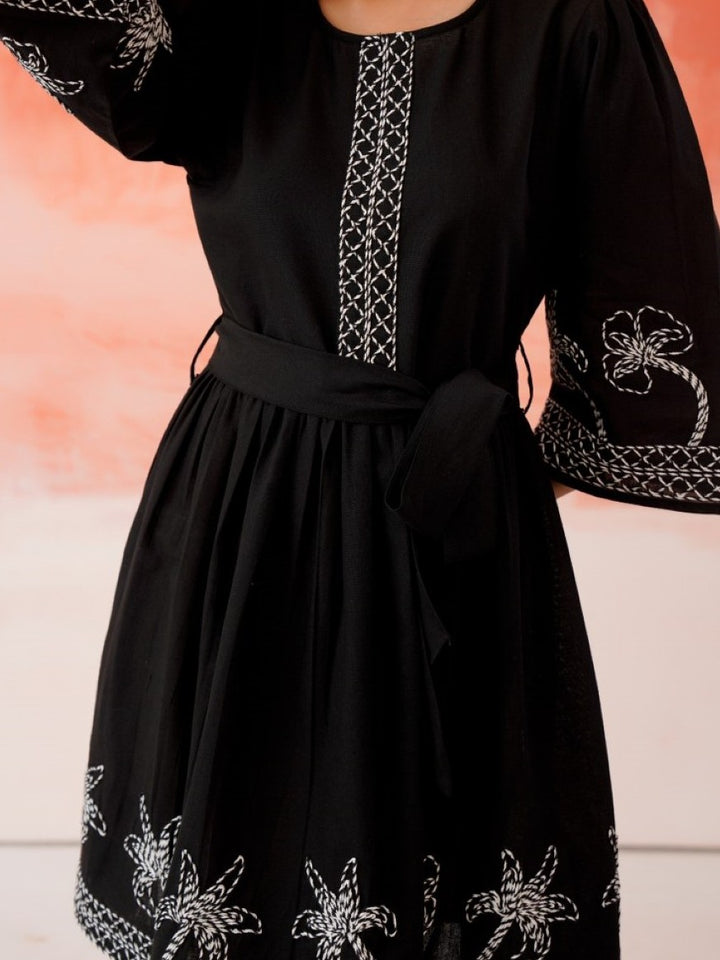 Tatva anchor embroidery cotton dress