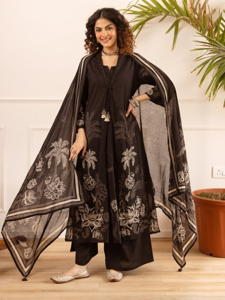 Karen carbon cotton suit set