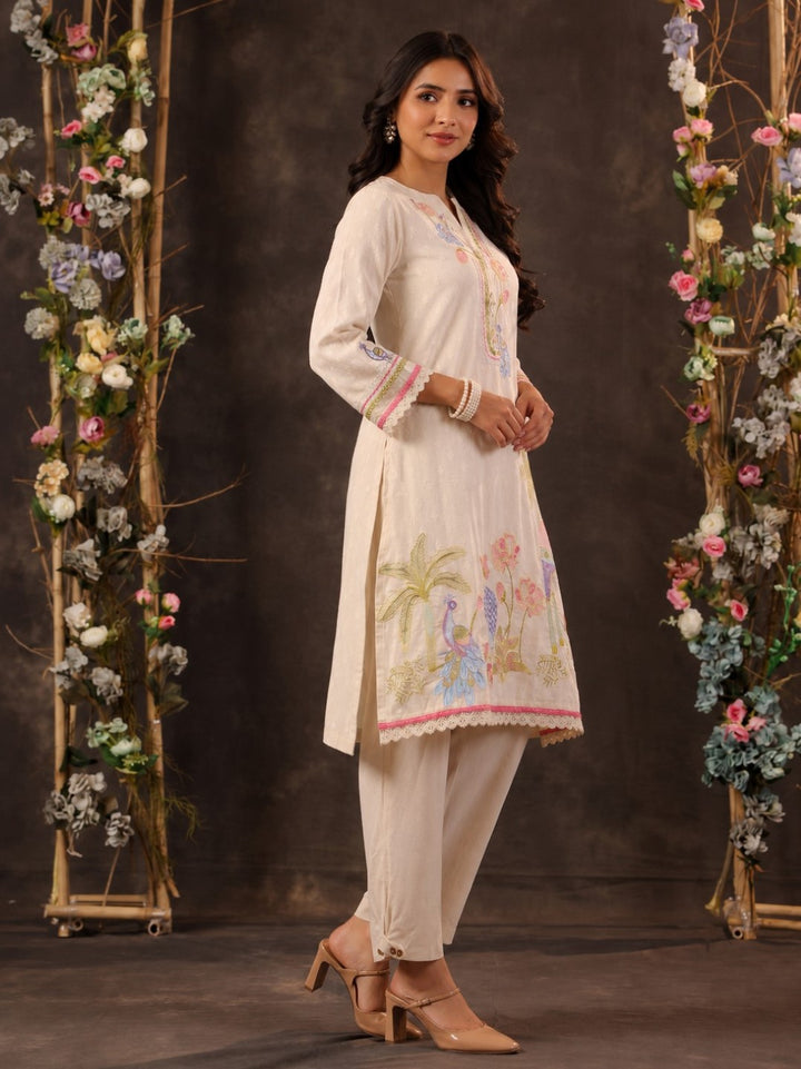 Dagdai Angel embroidery cotton co-ord set