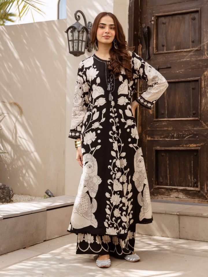 Karen abbey printed kurta pant set