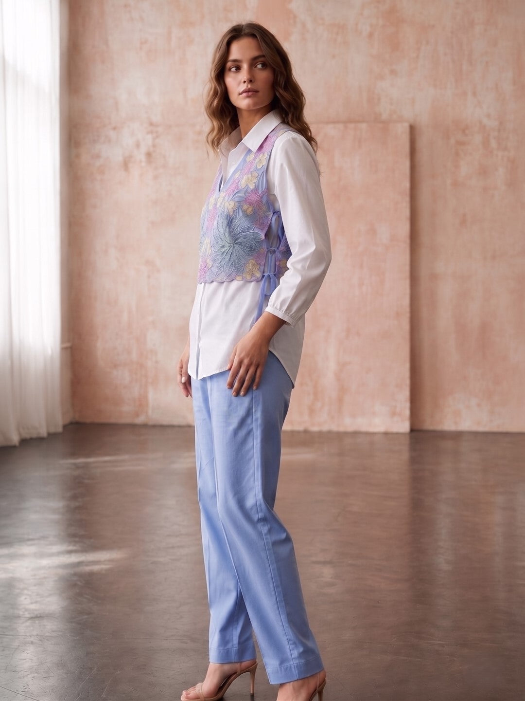 Prisha Milan BibStyle Embroidery Co-ord Set