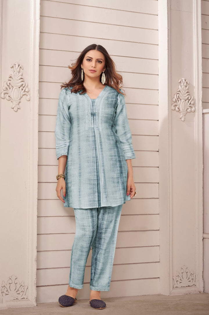 Manmeet Blue Shibori Co-ord Set