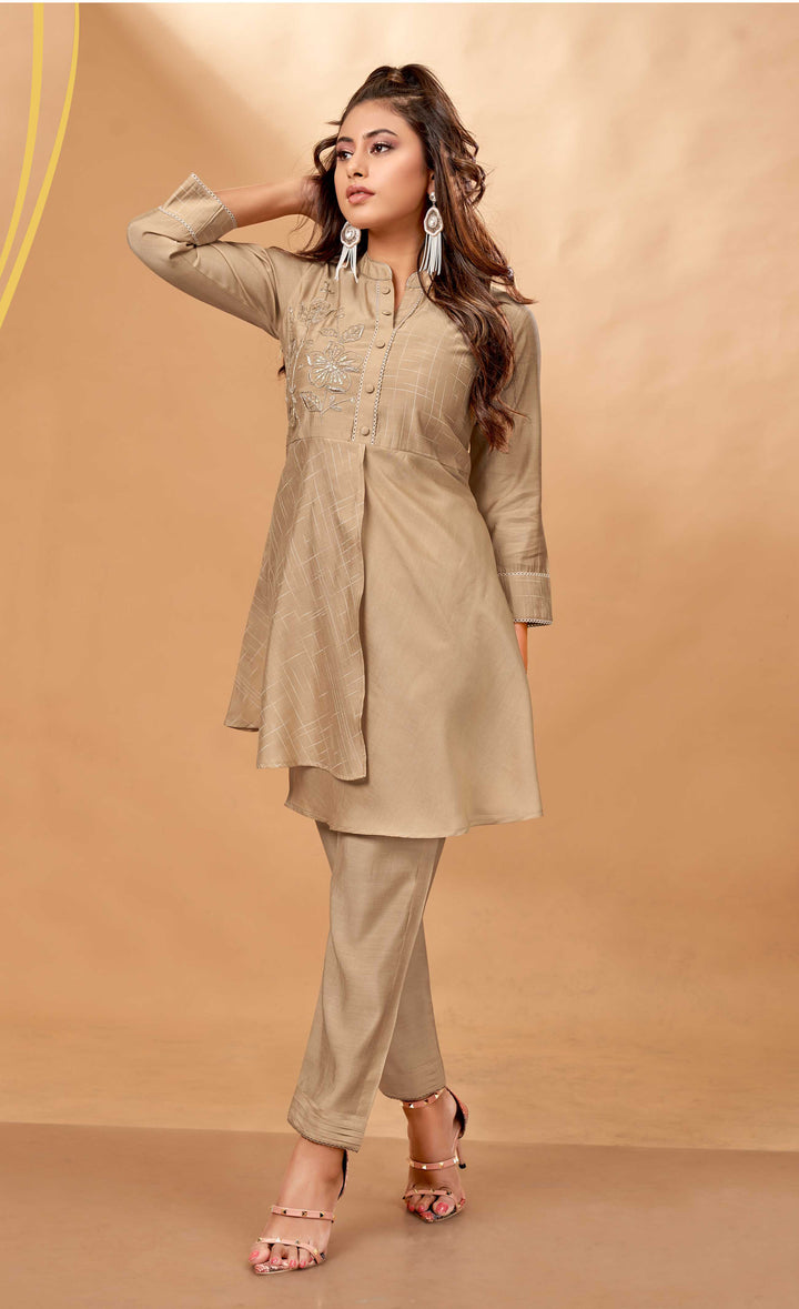 Ranika Beige Work Co-ord Set