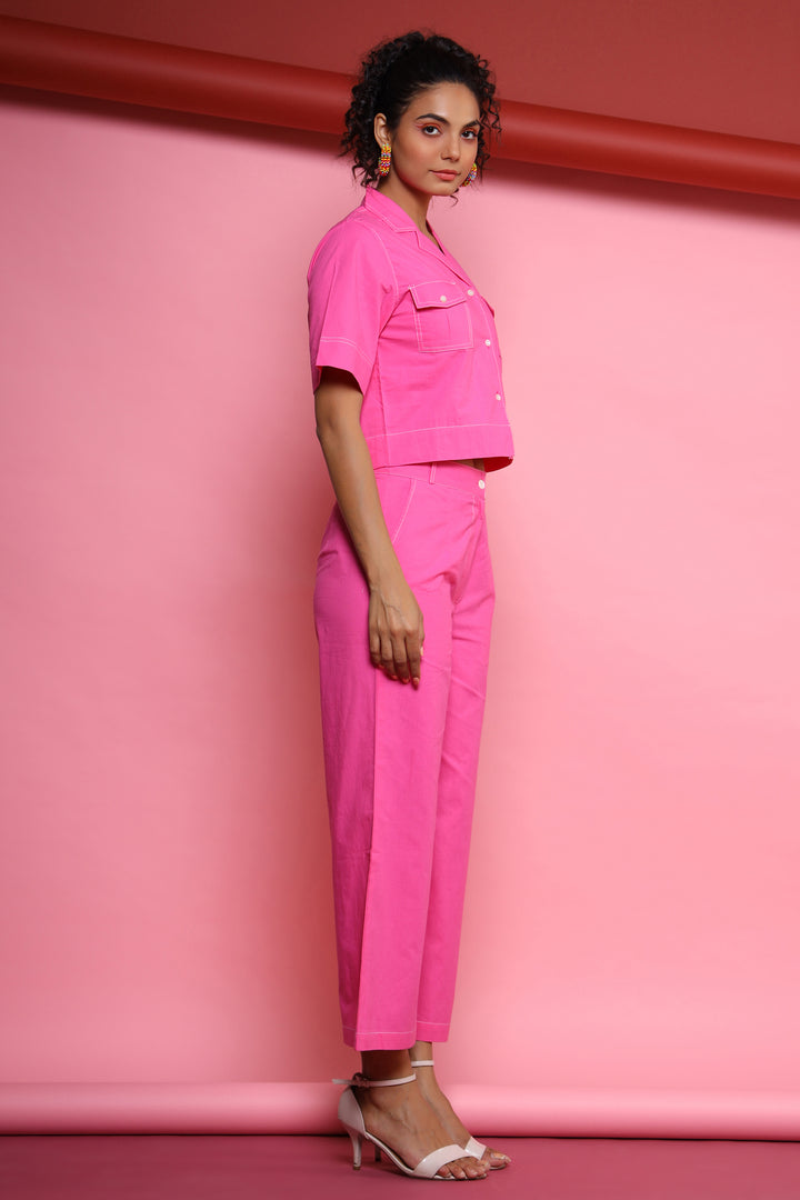 Lovely HotPink  Cotton Co-ord Set