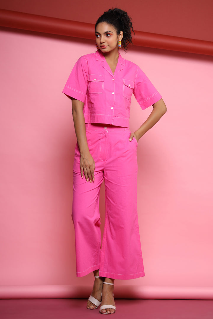 Lovely HotPink  Cotton Co-ord Set