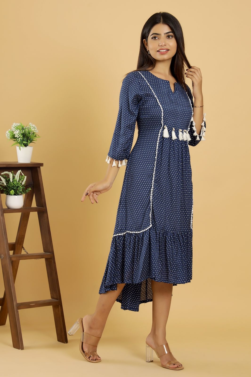 Gomti Blue Cotton Dress