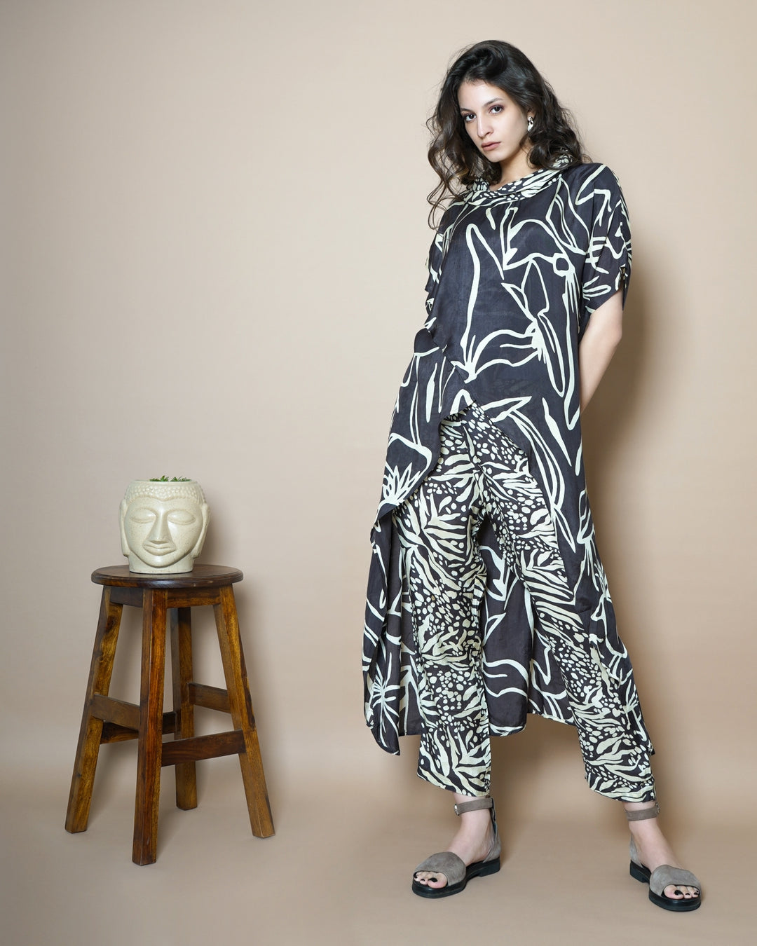 Agni Black Printed Co-ord Set